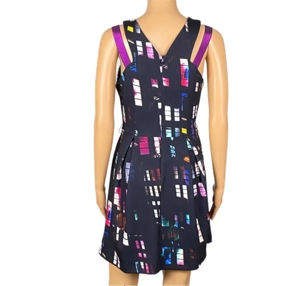 AMANDA UPRICHARD Bleeker Window sleeveless fit and flare dress Size Medium EUC - Picture 6 of 11